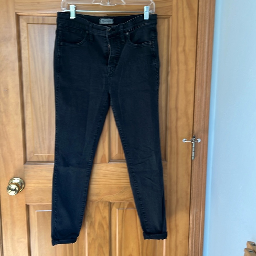 Madewell 10 inch High Waist Skinny Jeans black size 30